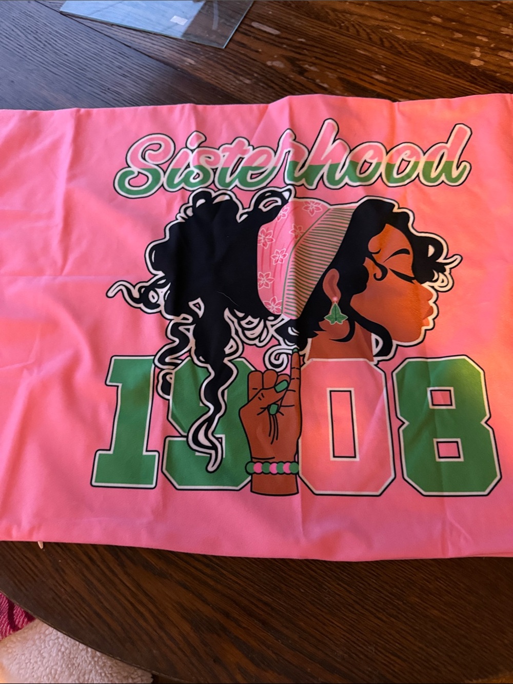 New Alpha Kappa Alpha Pillow case 19” x 30”  zipper bottom gorgeous double sided